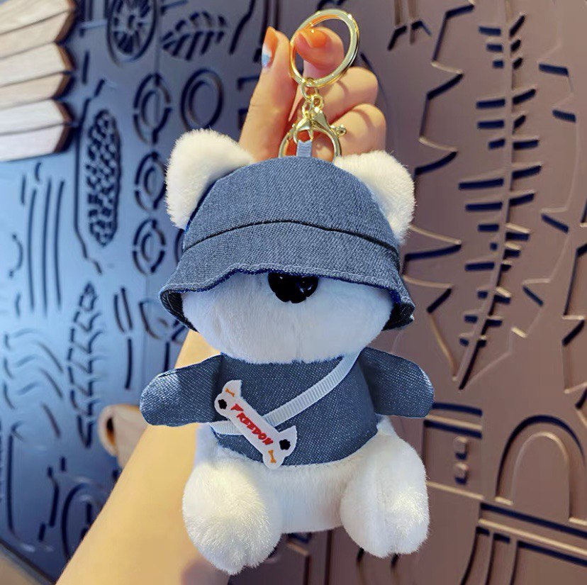 Keychain soft bear blue