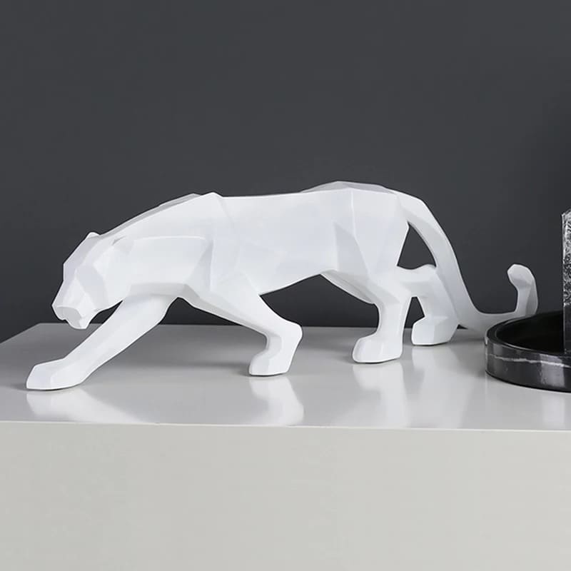 White panther figurine 48 cm