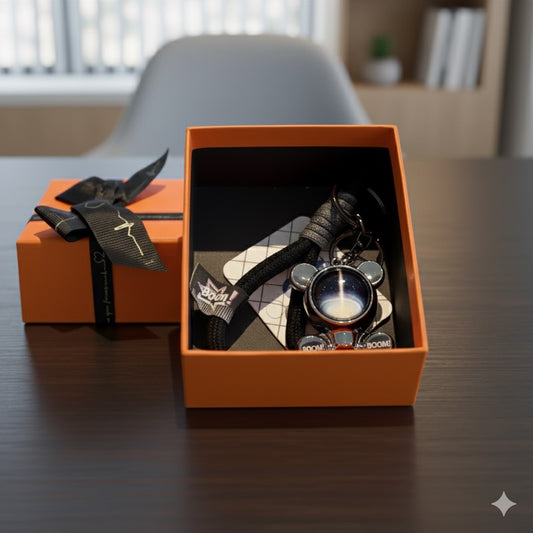 Keychain Space bear metal brown