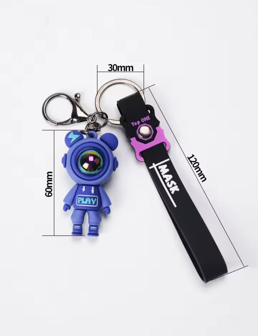 Keychain astronaut purple play