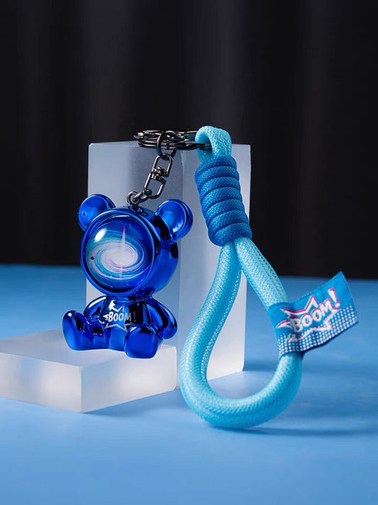 Keychain space bear blue