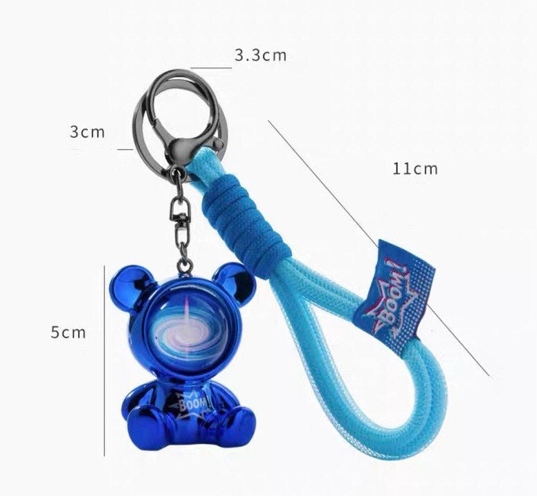 Keychain space bear blue
