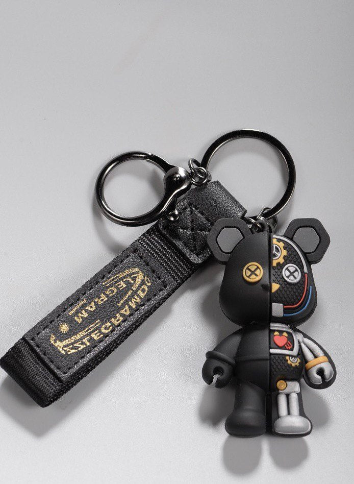 Bracelet pour clé Bearbrick noir, bracelet pour sac à main