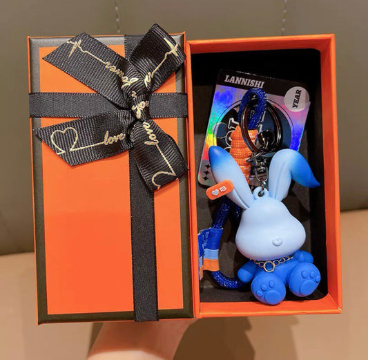 Keychain rabbit blue