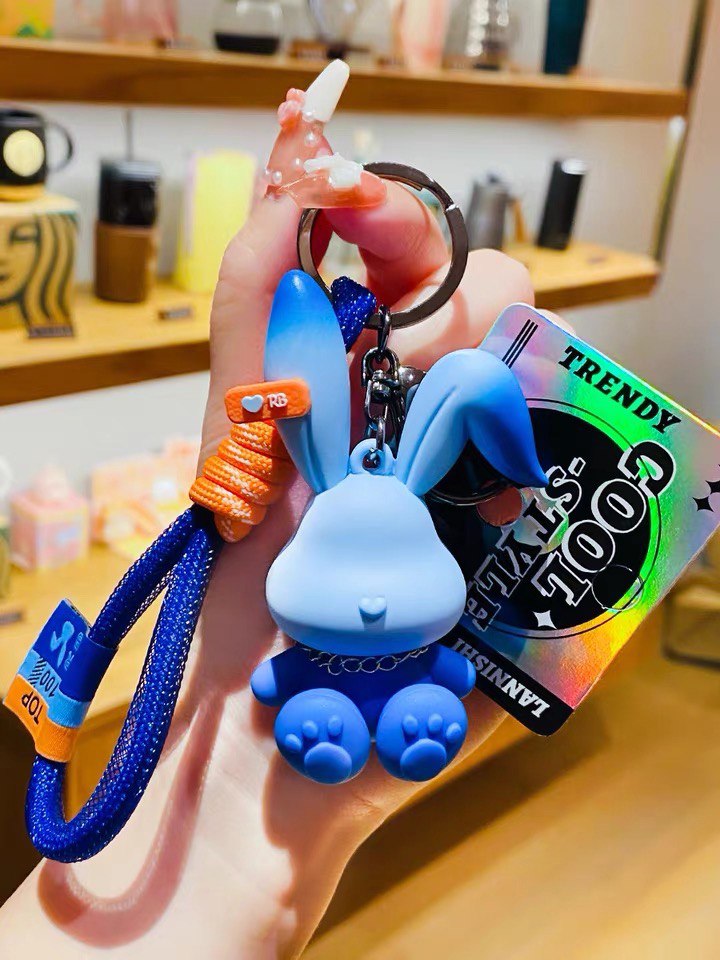 Keychain rabbit blue