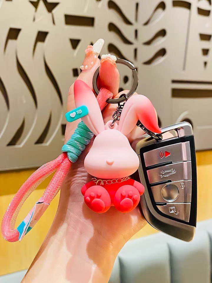 Keychain rabbit red