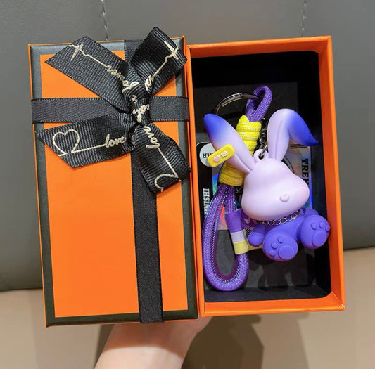 Keychain rabbit purple