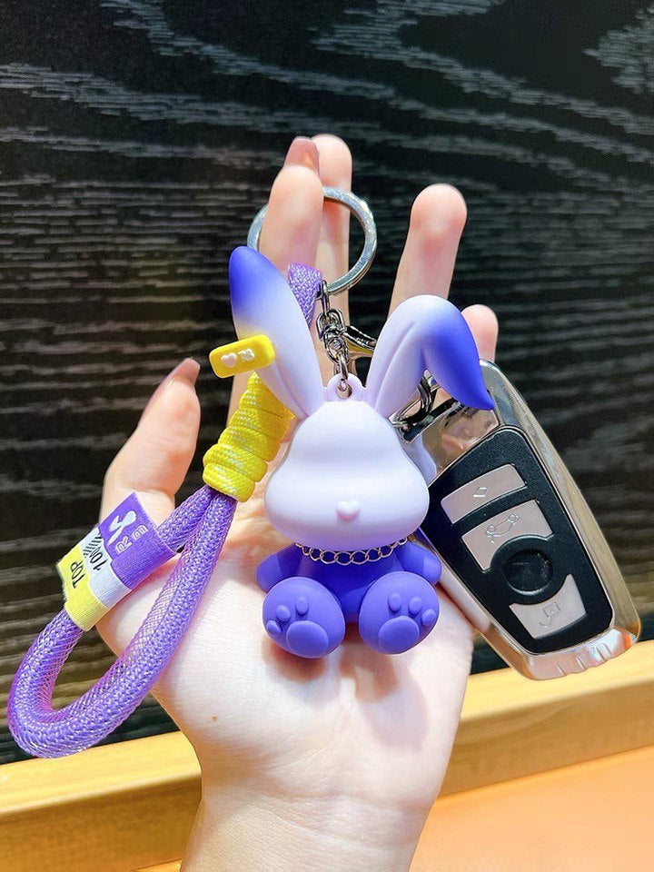 Keychain rabbit purple