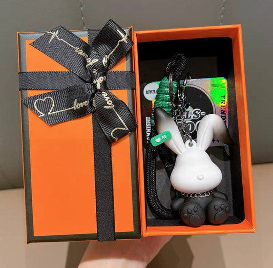 Keychain rabbit black