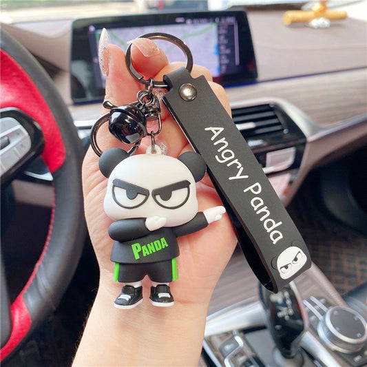 Keychain angry panda black