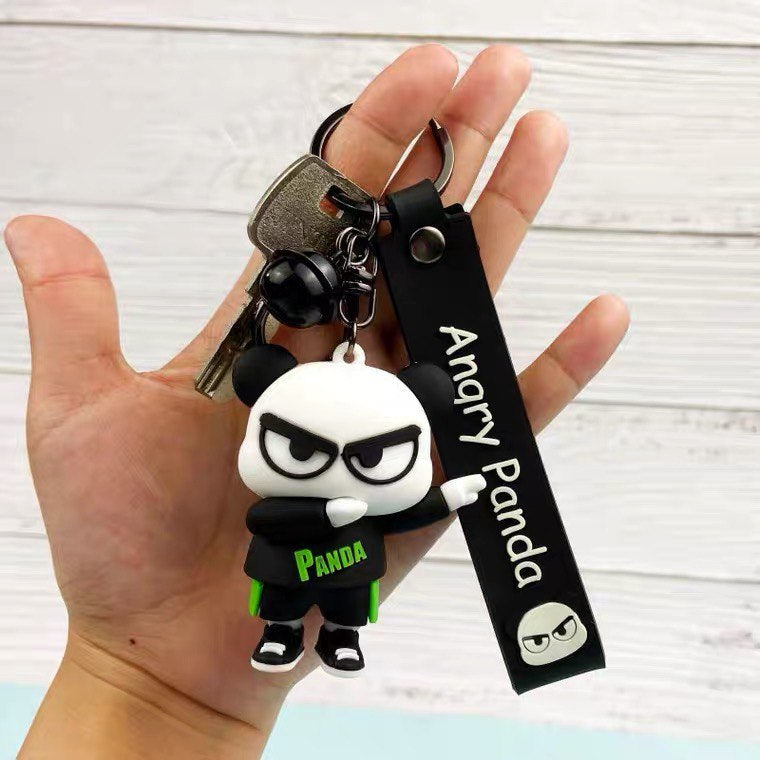 Keychain angry panda black