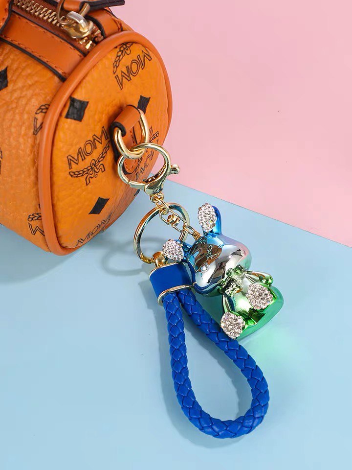 Keychain rabbit blue shine