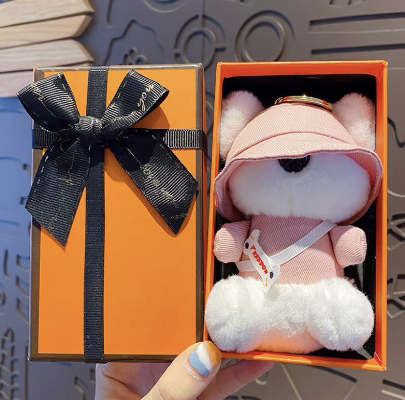 Keychain soft bear pink