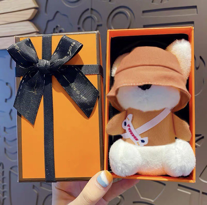 Keychain soft bear orange