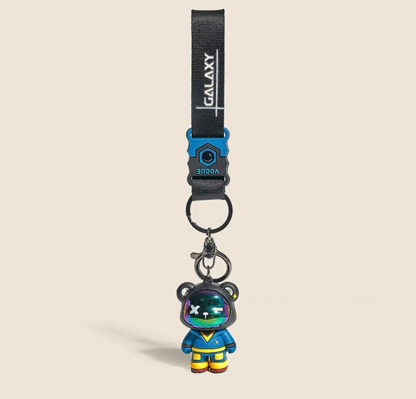 Keychain cool bear blue and yellow
