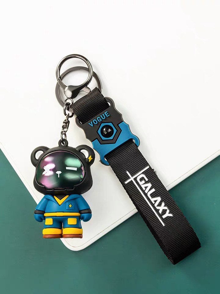 Keychain cool bear blue and yellow