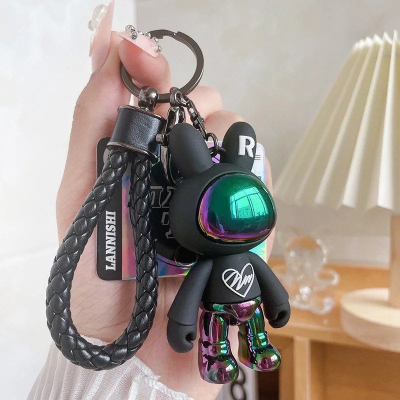 Keychain space rabbit black