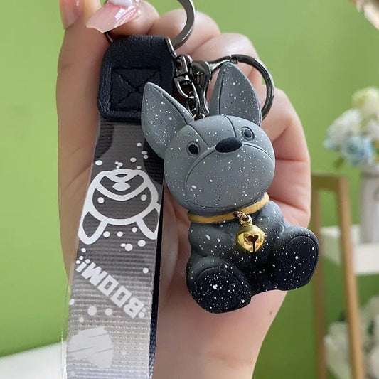 Keychain Bulldog grey