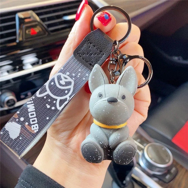 Keychain Bulldog grey