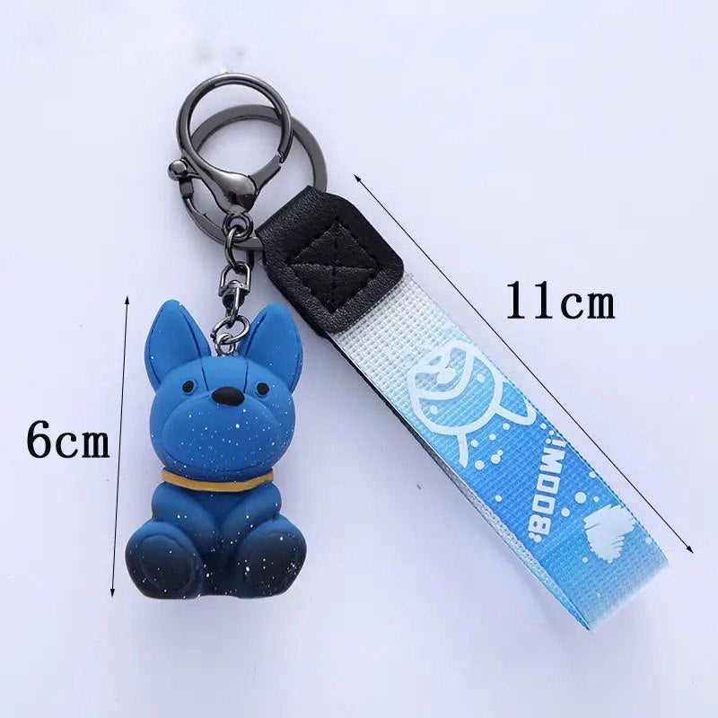 Keychain Bulldog blue