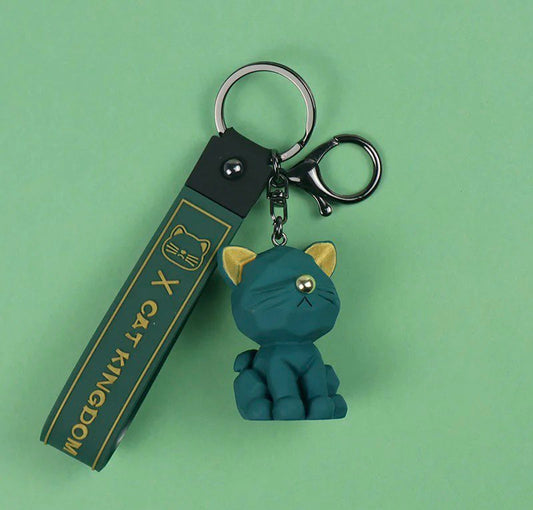 Keychain cat green
