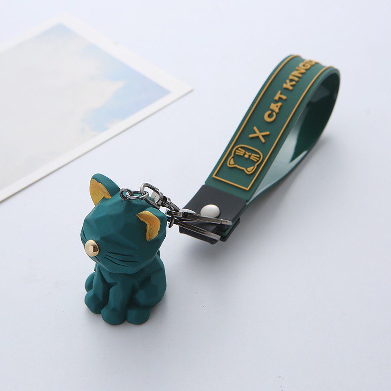 Keychain cat green