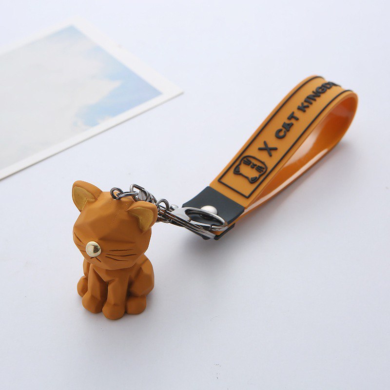 Keychain cat orange