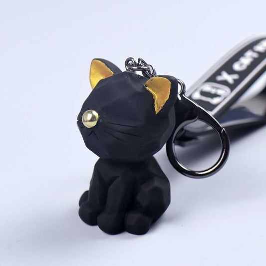 Keychain cat black