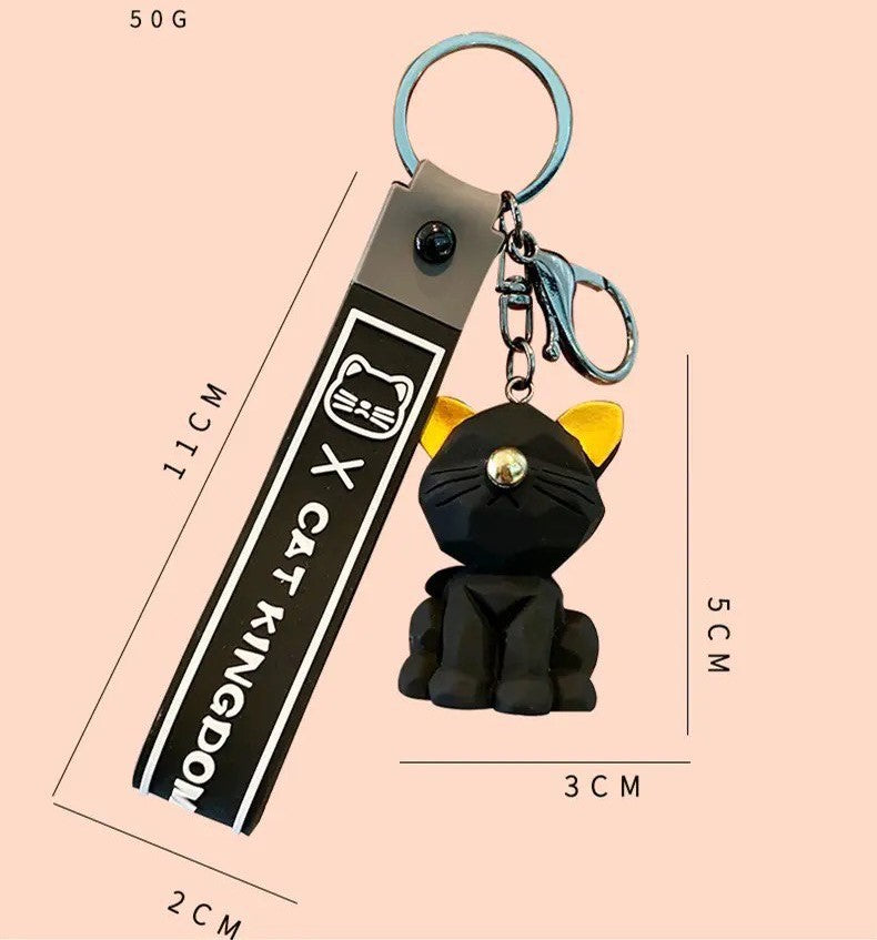 Keychain cat black