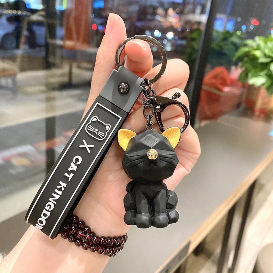 Keychain cat black