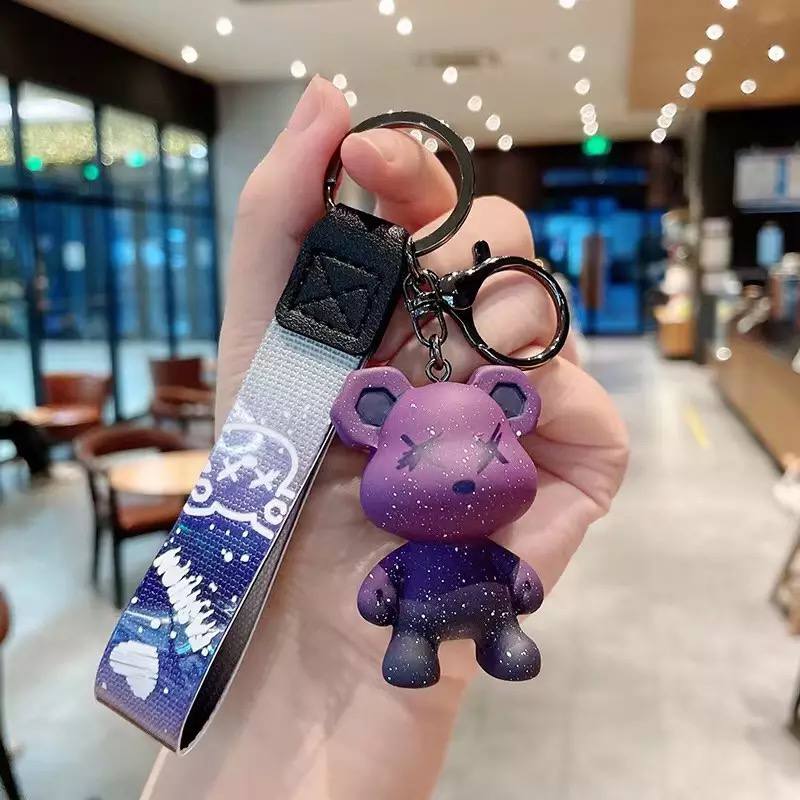 Keychain bear purple