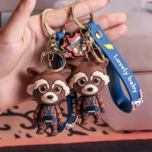 Keychain raccoon Rocket