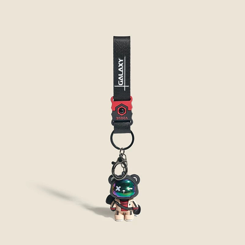 Keychain cool bear with skateboard