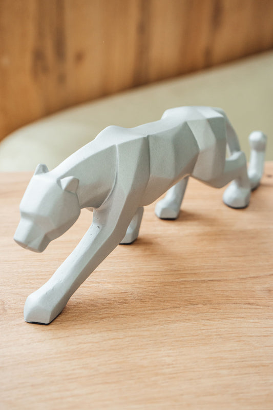 Silver panther figurine