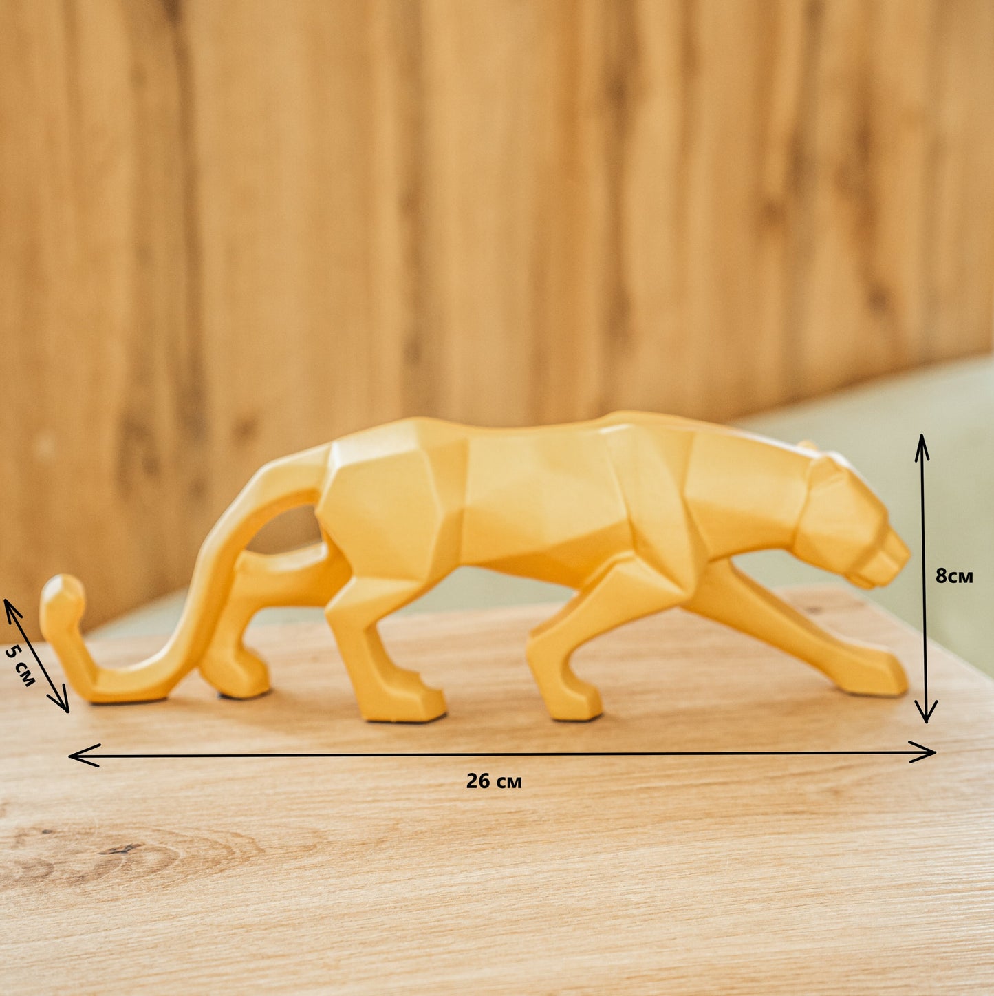 Statue Pantera Zolota 26 cm. Фігурка пантери для интер'єру