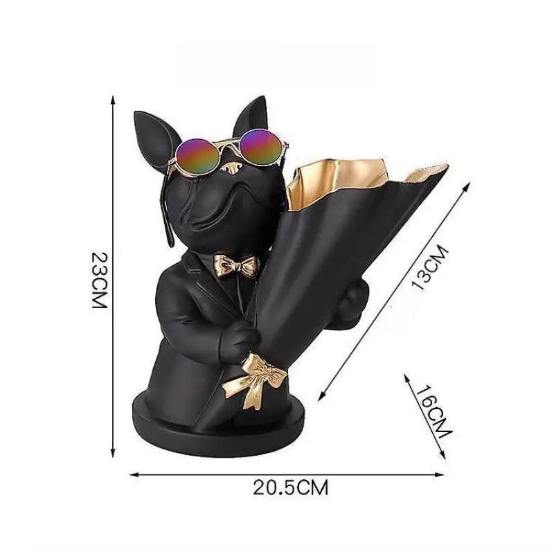 La statue est dans les bureaux de la ville. Figurine France Bouldogue pour l'intérieur