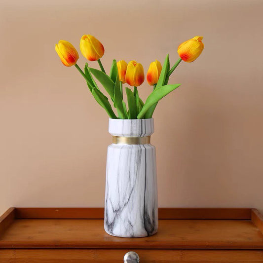 White marble vase