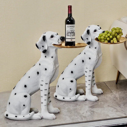 Dalmatian coffee table, coffee table in the form of a dog figurine