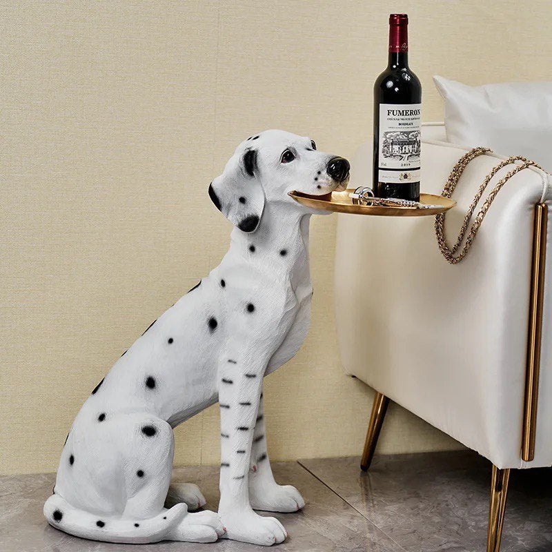 Dalmatian coffee table, coffee table in the form of a dog figurine