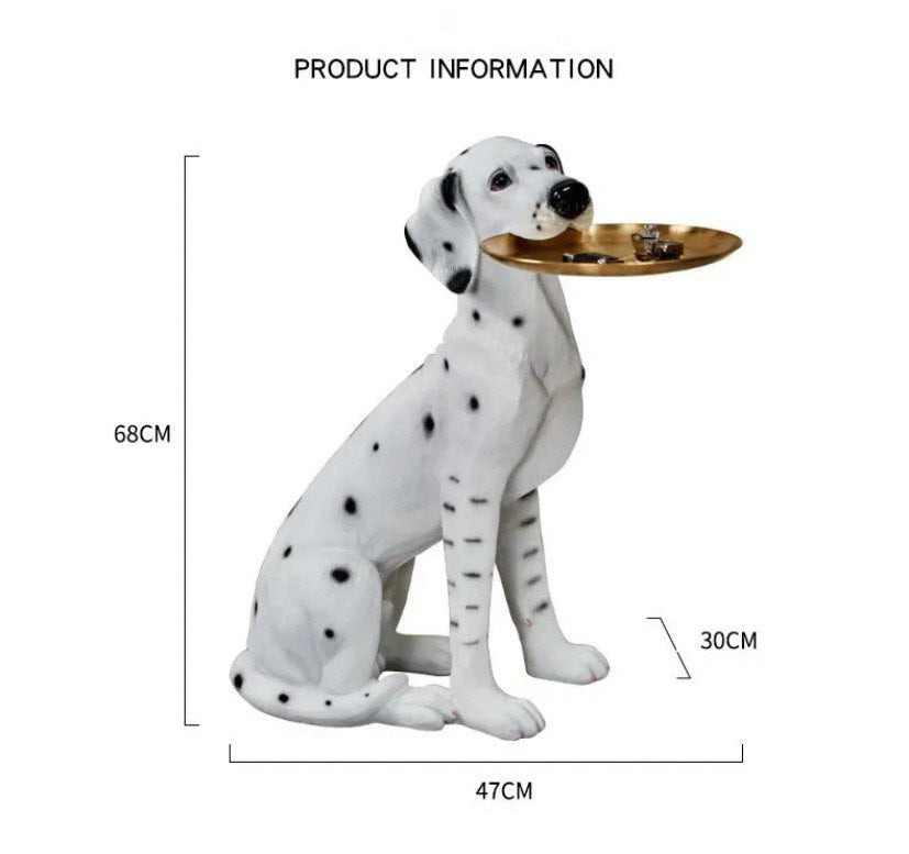 Dalmatian coffee table, coffee table in the form of a dog figurine