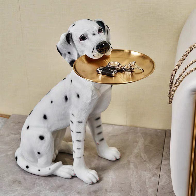Dalmatian coffee table, coffee table in the form of a dog figurine