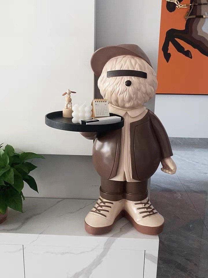 Coffee table dog brown 75 cm