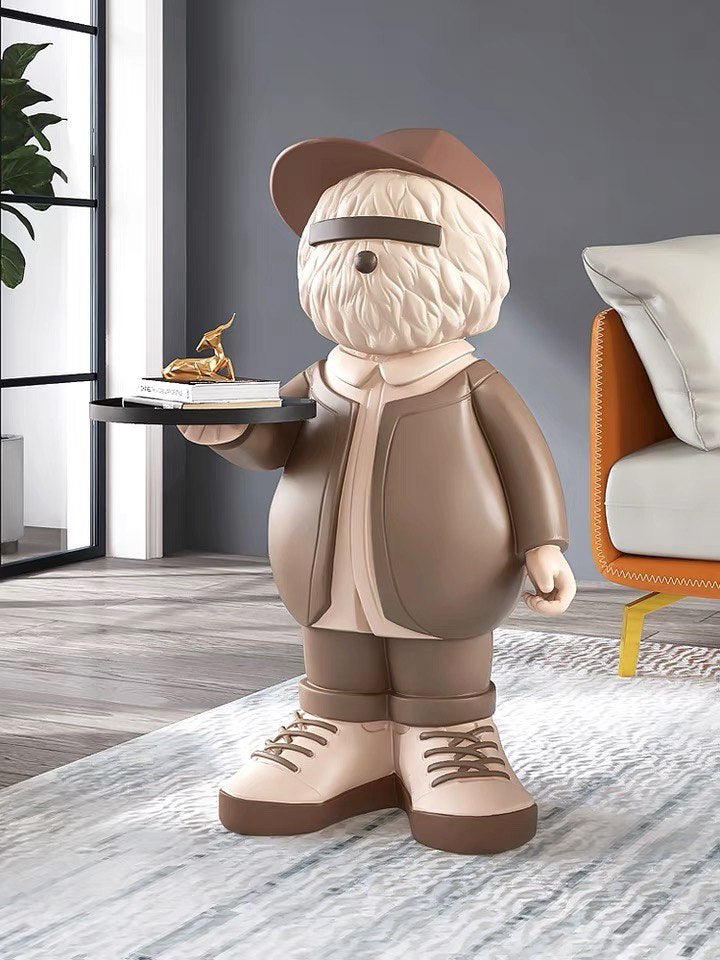 Coffee table dog brown 75 cm