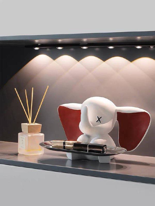 White elephant figurine with tray