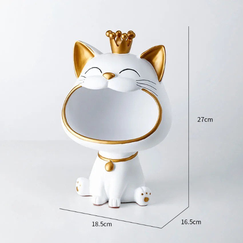 White cat figurine