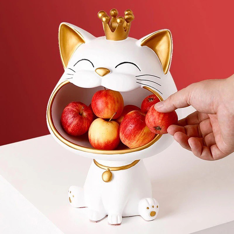 White cat figurine