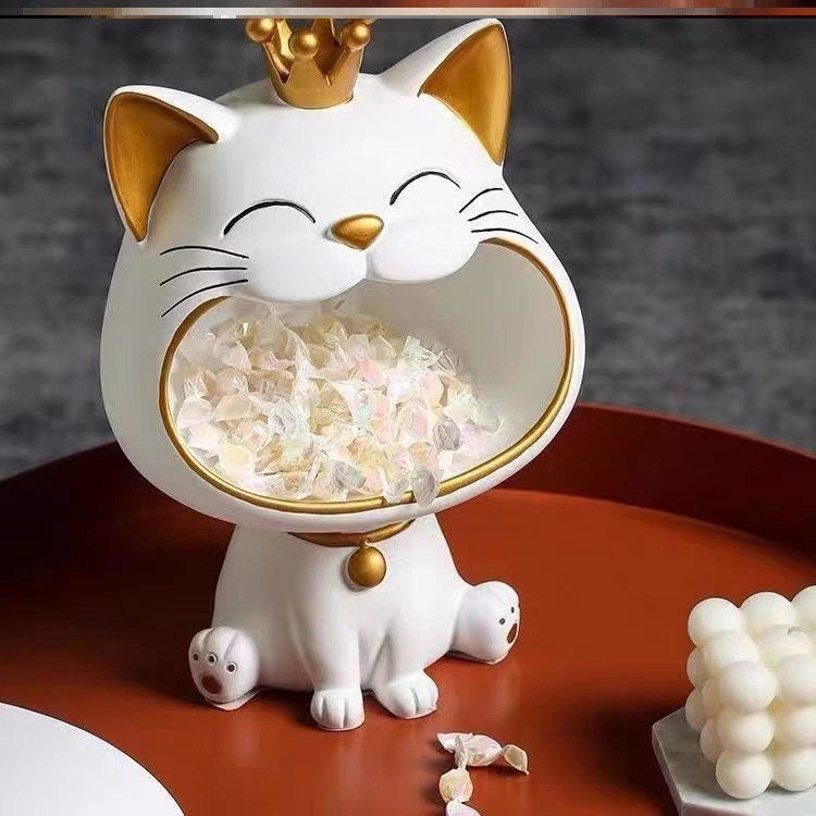 White cat figurine