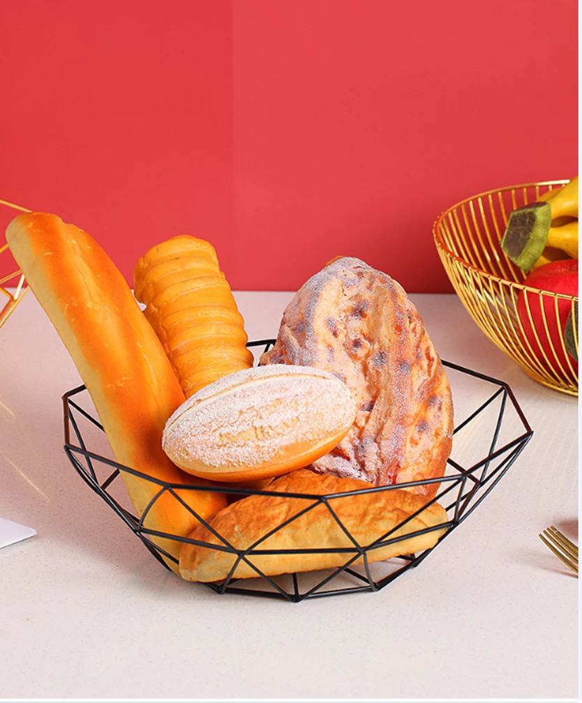 Metal fruit plate 25.5 cm black