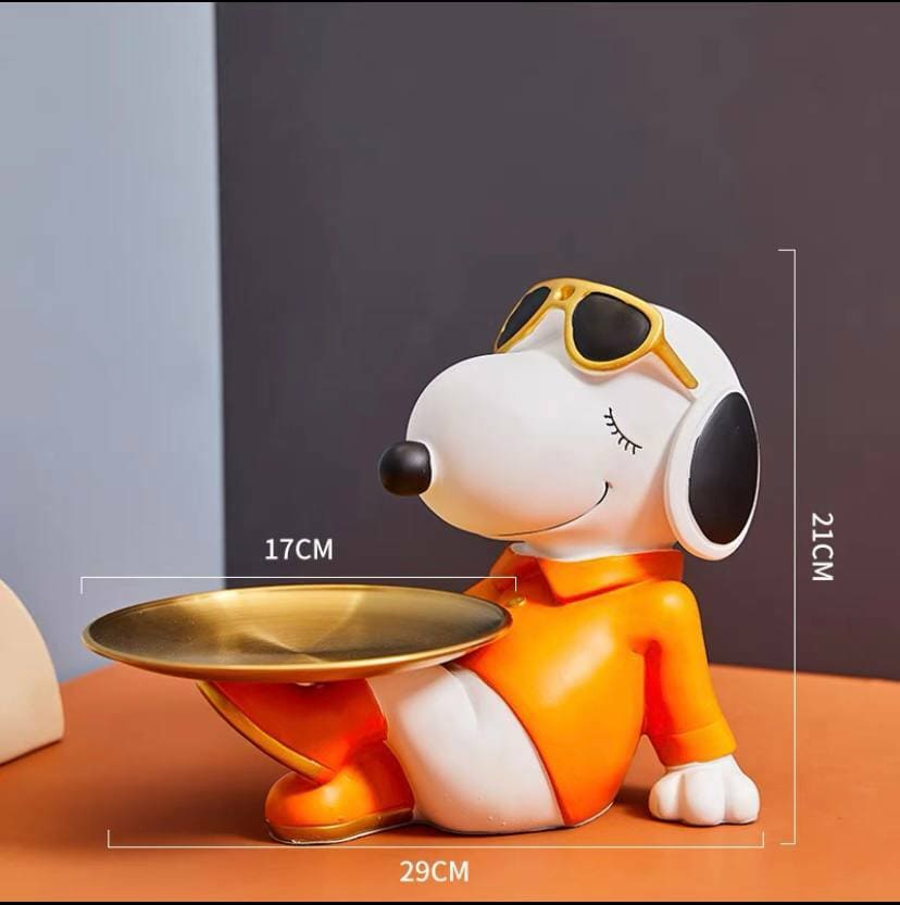 Статуетка, підставка «Снупі» помаранчевий. Figurine organisateur "Snoopy" pour l'inter'єру