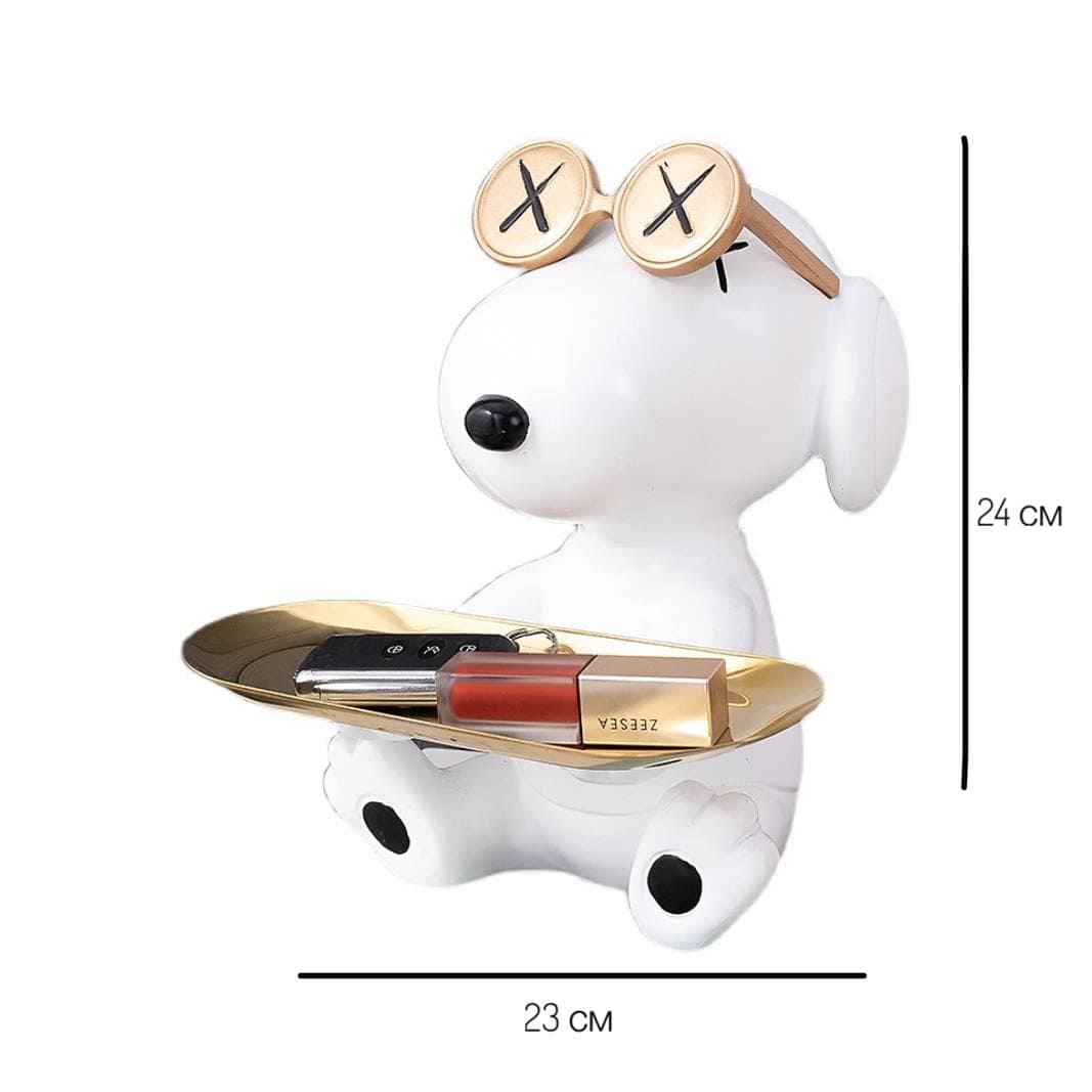 Статуетка, підставка «Снупі» білий. Figurine organisateur "Snoopy" pour l'inter'єру